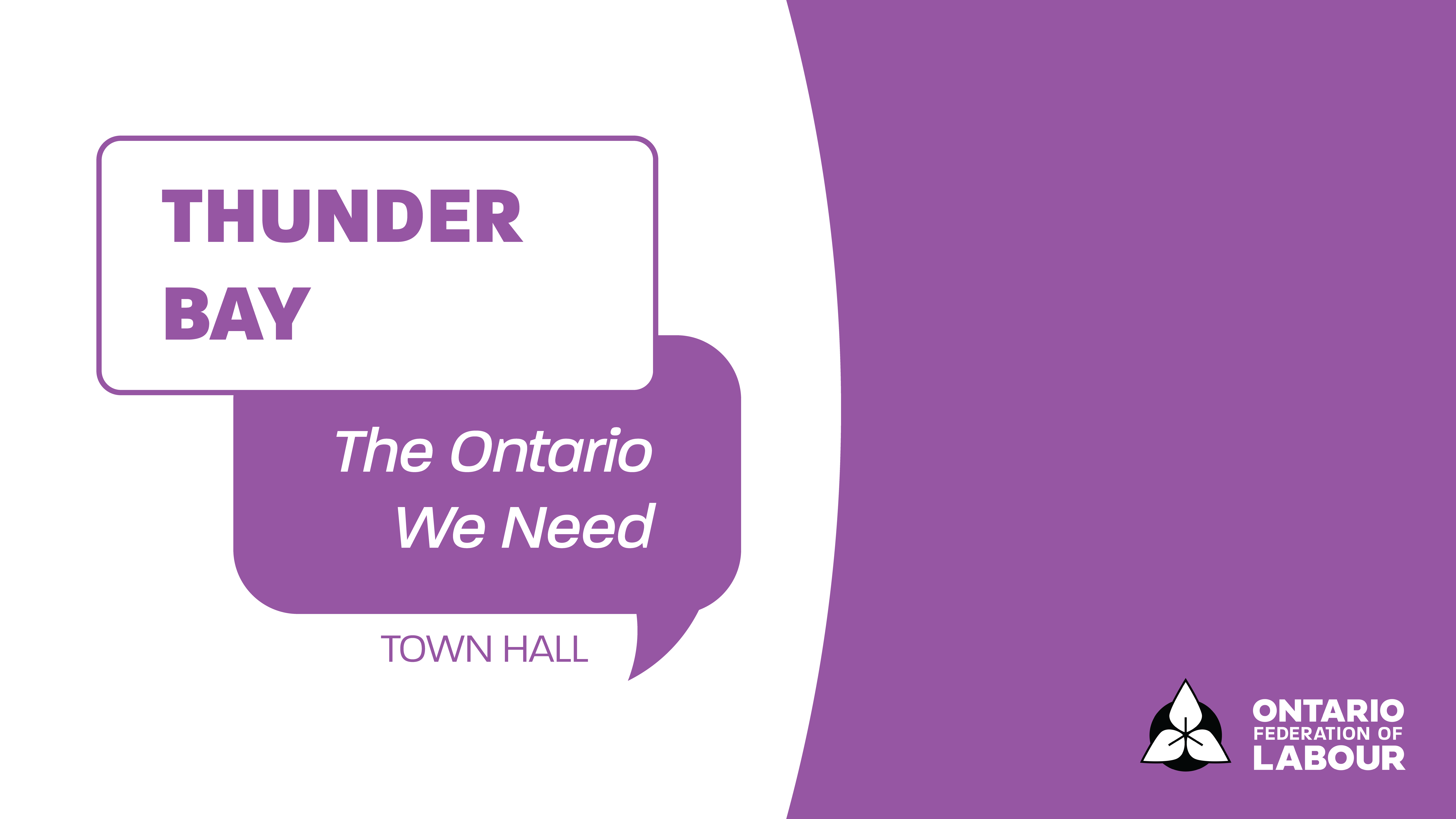 The Ontario We Need Town Hall Thunder Bay The Ontario Federation of